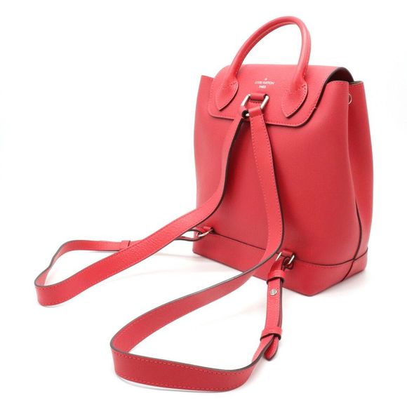 Louis Vuitton Rock Me Backpack Rucksack Taurillon Leather Ruby Silver - Picture 2 of 9